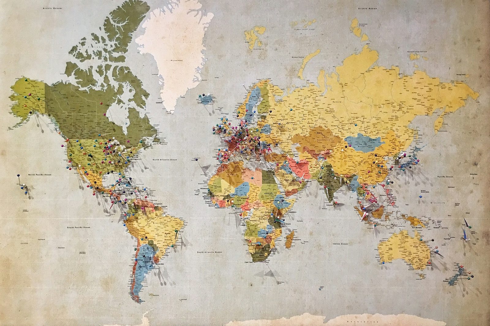 World map background representing the global reach of the community